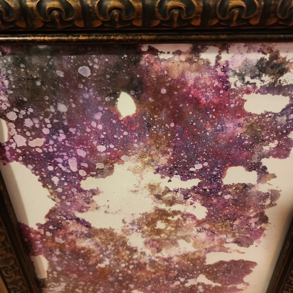 HANDCRAFTED Antique Bronze Frame Painting HANDPAINTED Abstract Art Wall Decor - Picture 13 of 16